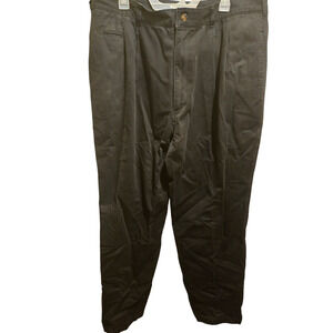 Bugle Boy Pants Mens 34 Black Pleated Front Relaxed Dress Trousers Classic